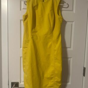 Calvin Klein Bright Yellow Sleeveless Sheath Dress